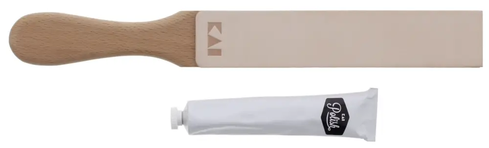 Kai Polishing Strop Paddle met polijstpasta 20,5 x 4 cm hout/leer Beste Prijs