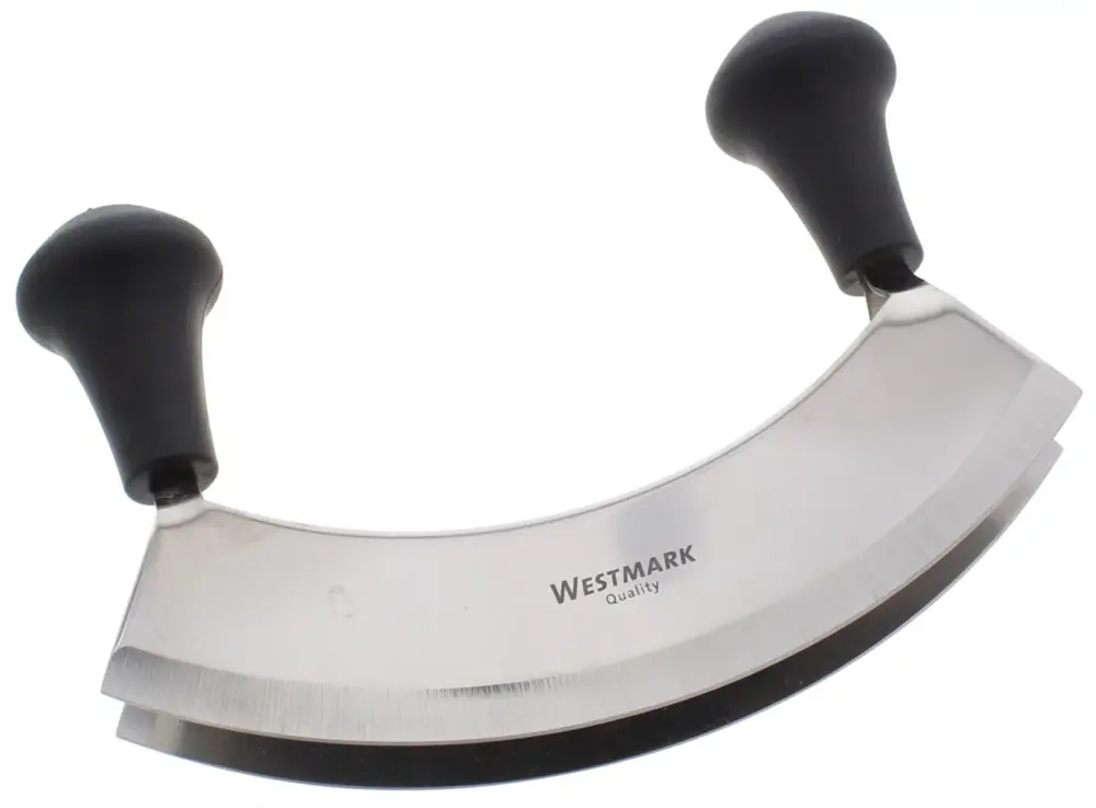 Betrouwbaar Westmark wiegemes dubbel 18 cm rvs zwart