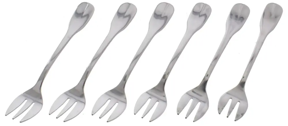 Deglon oestervorken 13 cm rvs 6 stuks Must-Have