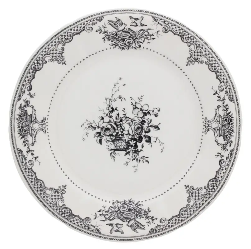 Lage Prijs Gien Fleurs dinerbord ø 27,5 cm keramiek crème