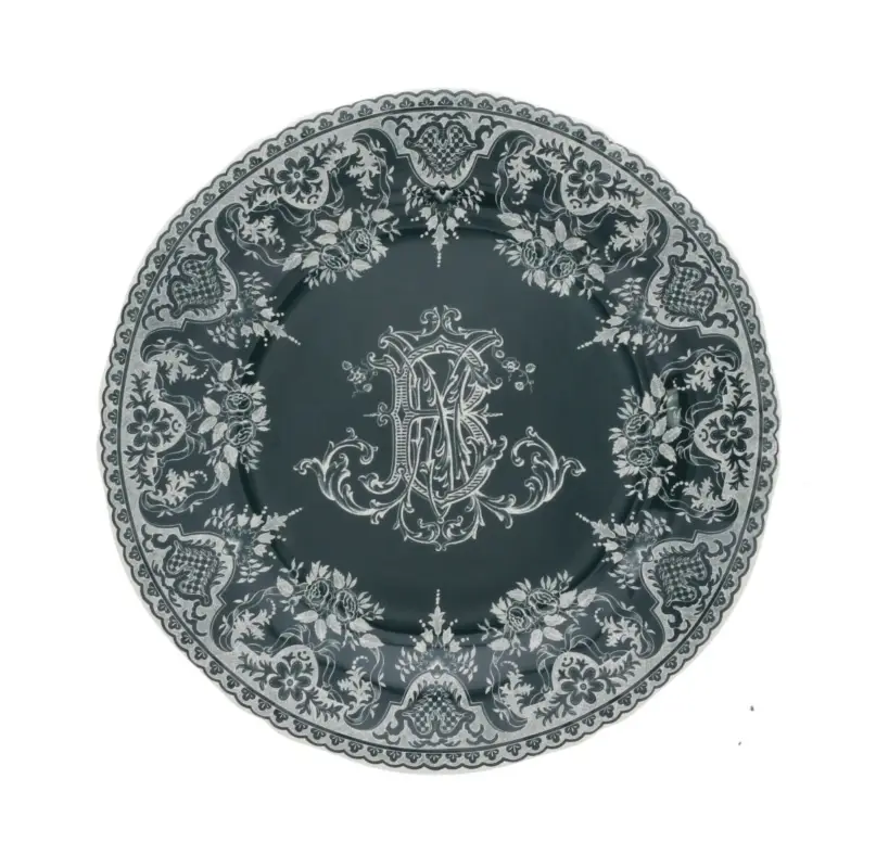 Gien Monogramme dessertbord ø 22 cm keramiek crème Lage Prijs