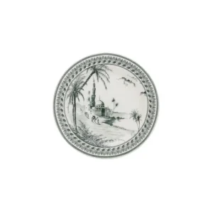 Gien Les Dépareillées Vue d'Orient onderzetter 12,8 cm keramiek crème-groen Gratis Retour