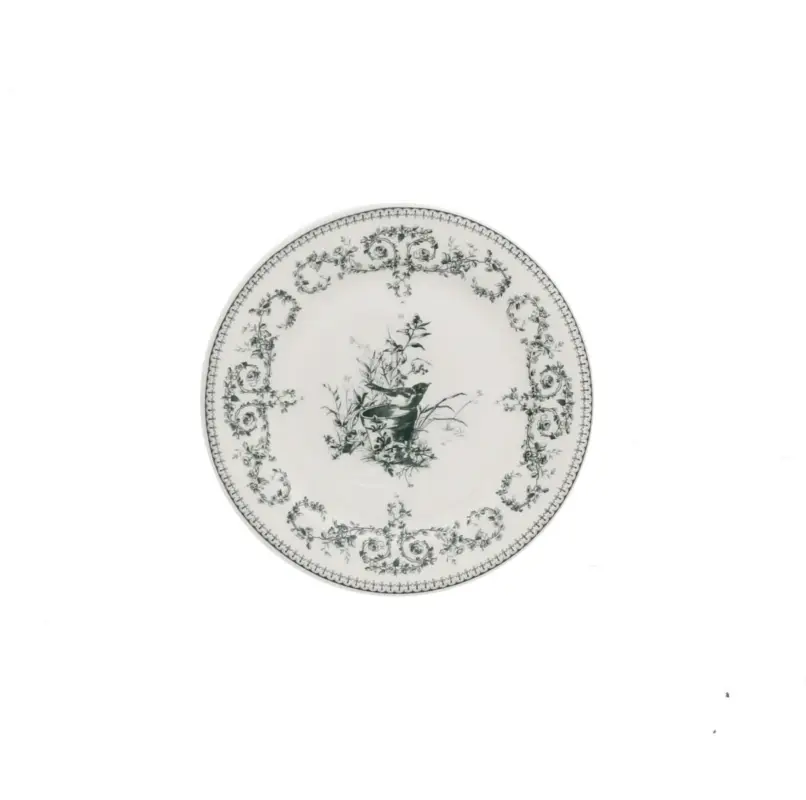 Op = Op Gien Les Dépareillées Oiseau onderzetter 12,8 cm keramiek crème-groen