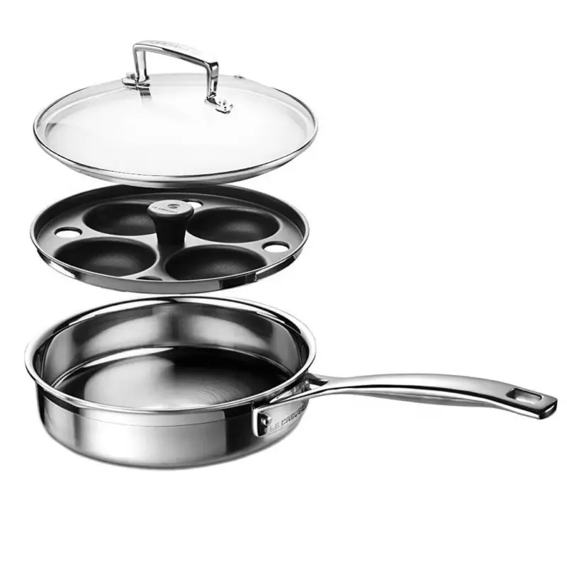 Bestel Nu Le Creuset Magnetik sauteerpan met pocheerinzet ø 20 cm rvs