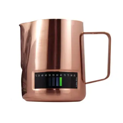 Voordeelprijs Latte Pro melkkan met temperatuurindicatie 480 ml koperkleurig