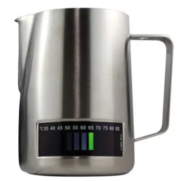 Latte Pro melkkan met temperatuurindicatie 1 liter rvs Speciale Aanbieding