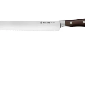 Wüsthof Ikon broodmes met dubbele kartel 23 cm messenstaal hout Koop Online