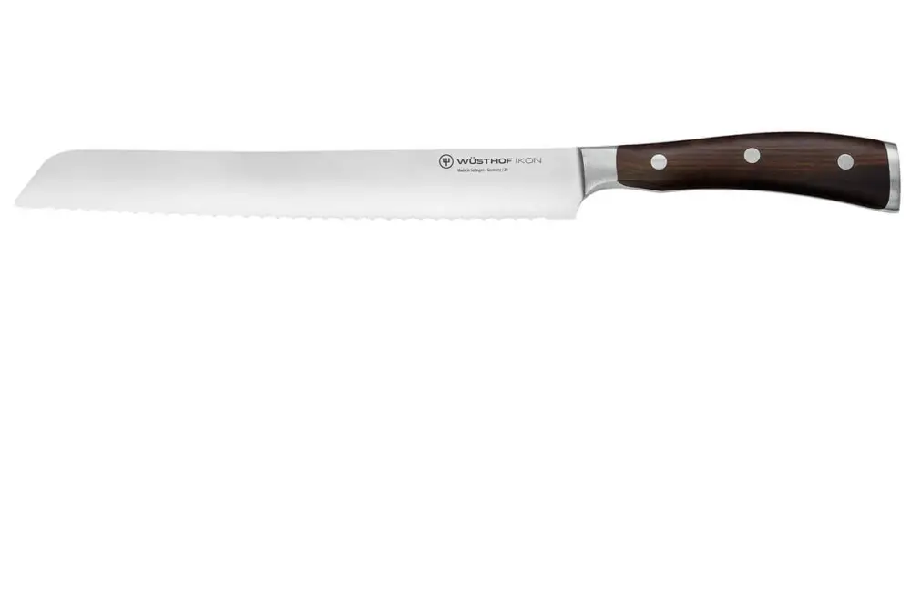 Wüsthof Ikon broodmes met dubbele kartel 23 cm messenstaal hout Koop Online