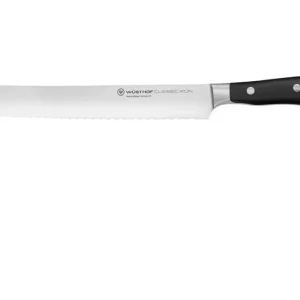 Seizoensaanbieding Wüsthof Classic Ikon broodmes met dubbele kartel 23 cm messenstaal