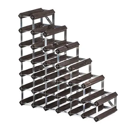 Traditional Wine Rack Co. wijnrek voor onder de trap 61,2 x 22,8 cm verbrande eik bruin Populair