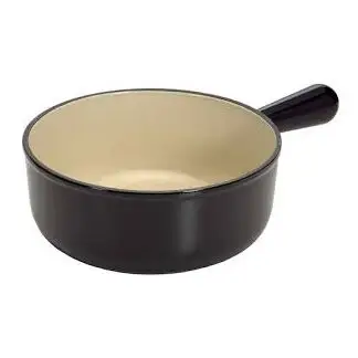 Le Creuset fonduepan ø 22 cm gietijzer mat zwart Betaalbaar