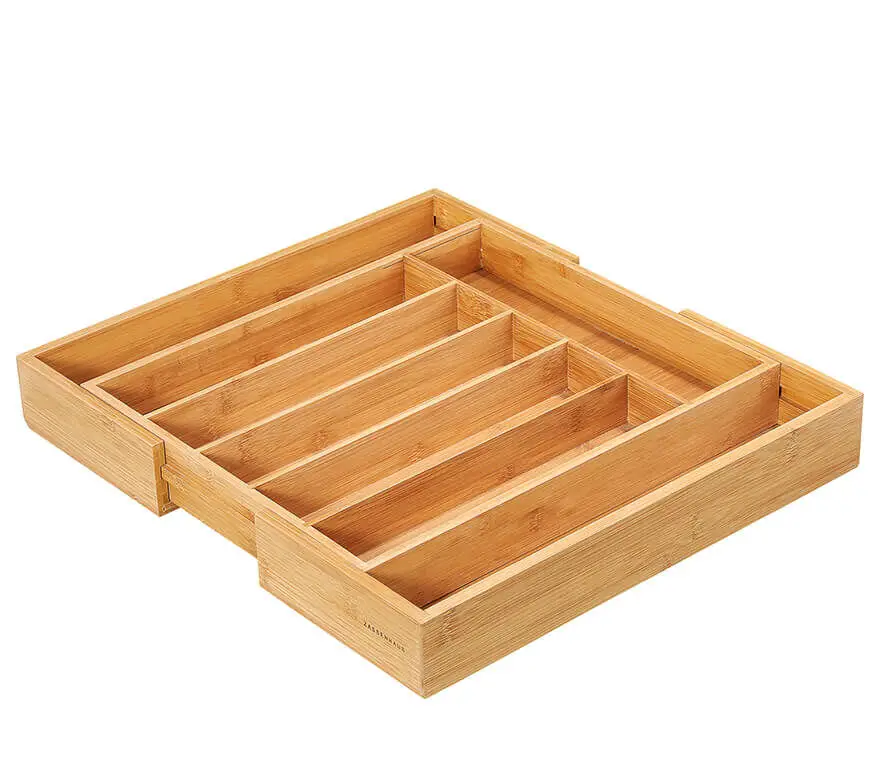 Zassenhaus bestekbak uitschuifbaar 34,5 x 40 cm bamboe Snelle Levering