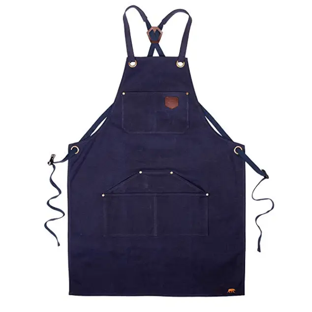 Betrouwbaar Alaskan Maker N°515 schort katoen Navy Blue