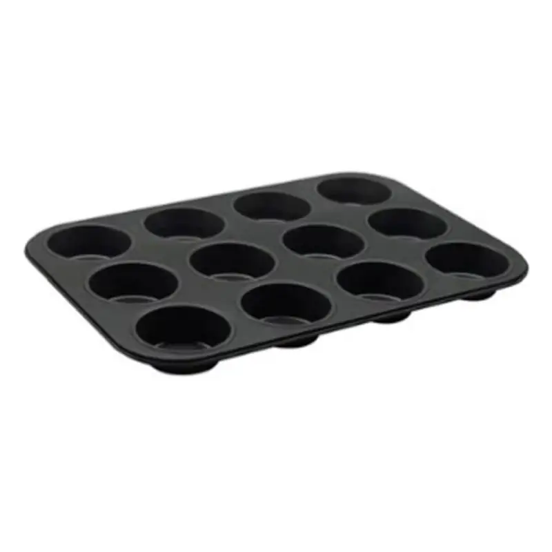 Premium Oldenhof muffin bakvorm 12 muffins aluminium zwart