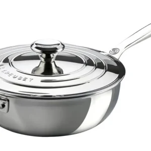 Koop Online Le Creuset RVS Plus sauteerpan met anti-aanbaklaag en dekselø 24 cm rvs