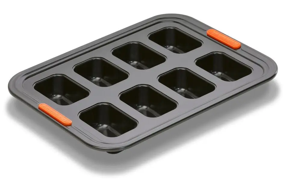 Le Creuset Pâtiliss bakvorm voor 8 mini-cakes staal zwart Finale Uitverkoop