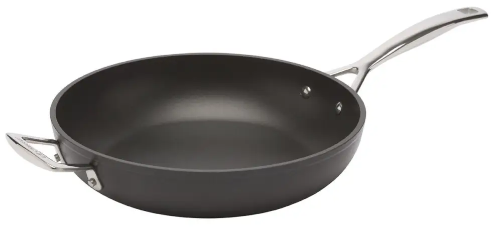 Le Creuset Les Forgées diepe koekenpan met tegengreep ø 28 cm aluminium Shop Nu