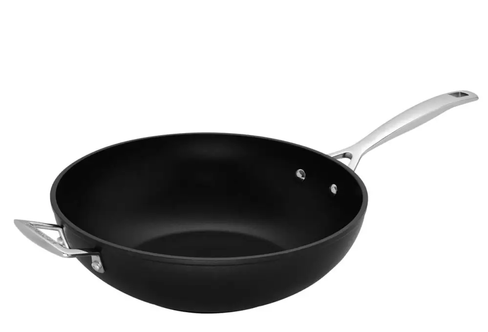 Bestel Nu Le Creuset Les Forgées wokpan met steel en tegengreep ø 30 cm aluminium