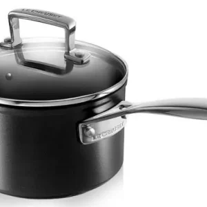 Le Creuset Les Forgées steelpan met glasdeksel 1,9 liter ø 16 cm aluminium Nieuw