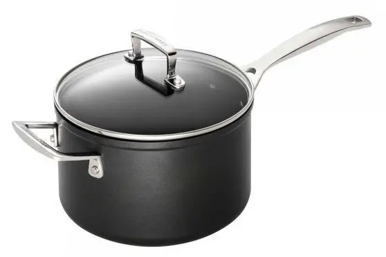Hoge Kwaliteit Le Creuset Les Forgées steelpan met glasdeksel 3,8 liter ø 20 cm aluminium