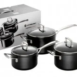 Le Creuset Les Forgées steelpannenset aluminium 3-delig Aanbieding