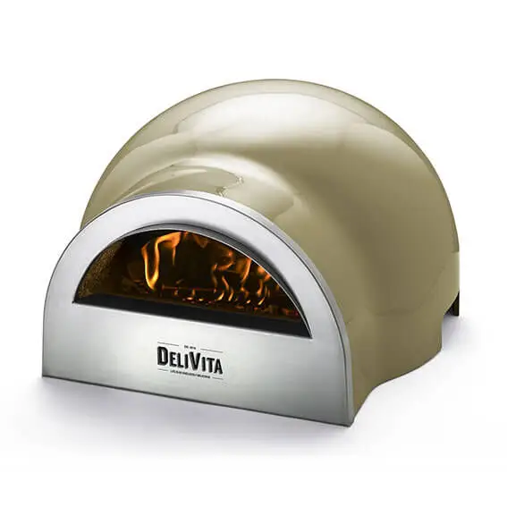 Tijdelijk Beschikbaar Delivita houtgestookte oven 59 x 59 x 39 cm Olive Green
