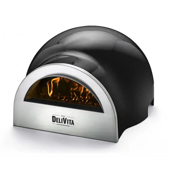 Express Levering Delivita houtgestookte oven 59 x 59 x 39 cm Very Black