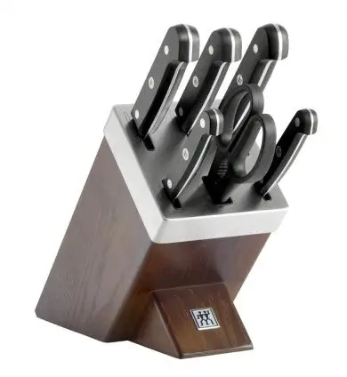 Dagaanbieding Zwilling Gourmet SharpBlock messenset met messenblok essenhout 7-delig