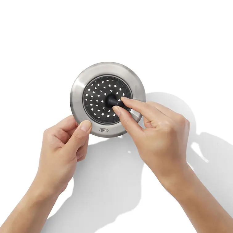 Beste Prijs OXO Good Grips gootsteenzeef 11 cm silicone grijs