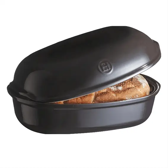 Emile Henry Le Pain Artisan broodbakpan 34 x 21,5 cm aardewerk zwart Express Levering