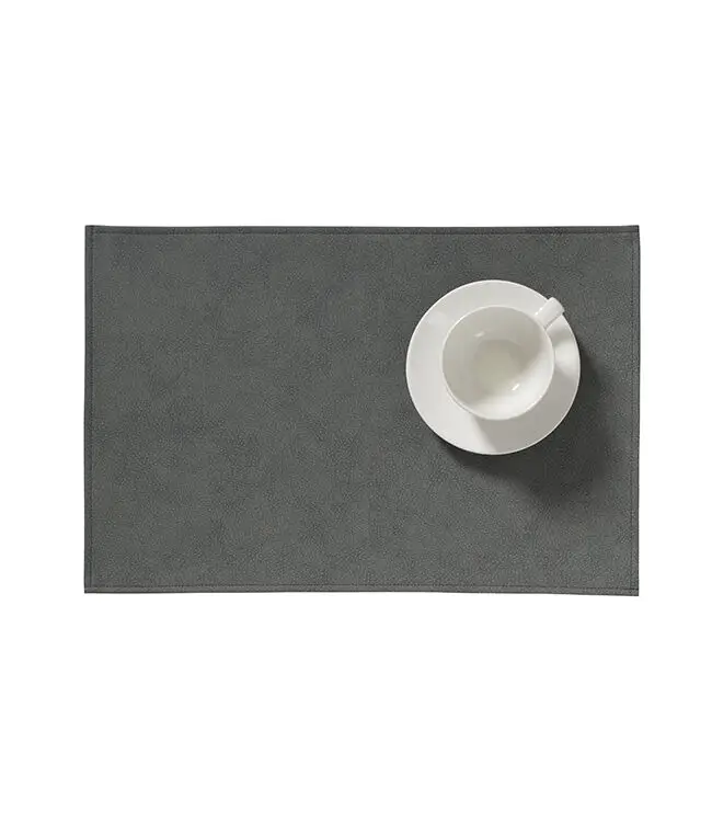 Finesse Monaco Raw placemat 30 x 45 cm kunstleer Storm Grey Seizoensaanbieding