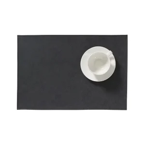 Seizoensaanbieding Finesse Monaco Raw XL placemat 35 x 48 cm kunstleer Black