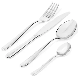 Alessi Caccia holheft bestekcassette 6-persoons rvs glans 24-delig Gereduceerde Prijs