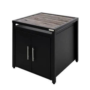 Must-Have Big Green Egg Expansion Cabinet met Distressed Acacia Wood Insert