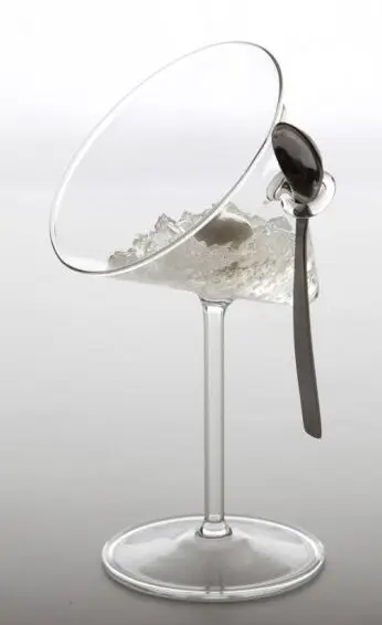 Op = Op 100% Chef glas op voet met oor glas