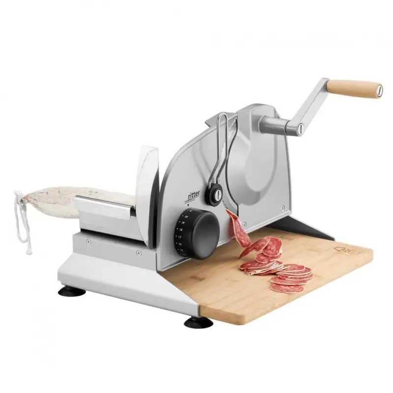Seizoensaanbieding Ritter Piatto 5 handsnijmachine met bamboe plank