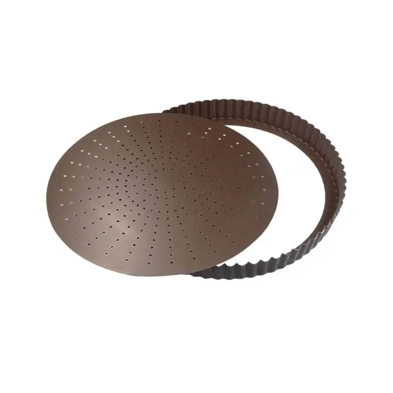 Laatste Versie Gobel geperforeerde quichevorm laag ø 22 cm staal bruin