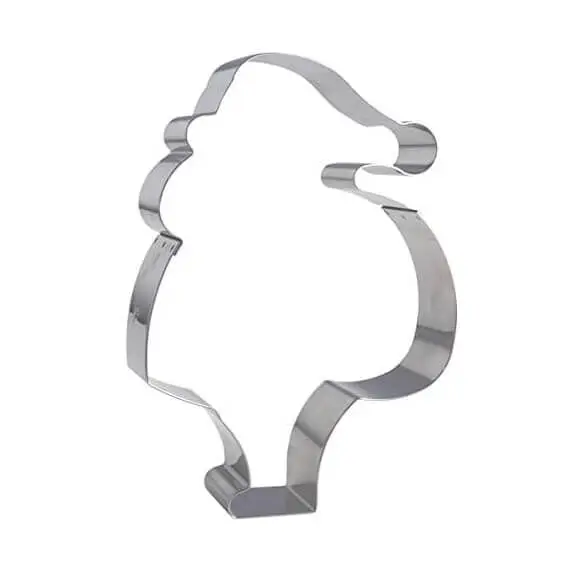 Gobel uitsteekvorm kerstman 12 cm rvs glans Tijdelijk Beschikbaar