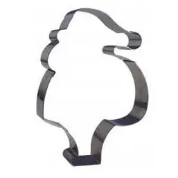 Gobel uitsteekvorm kerstman 18 cm rvs glans Veilige Betaling