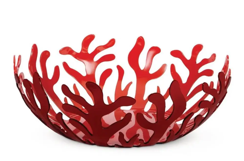 Korting Alessi Mediterraneo fruitschaal ø 29 cm rvs rood