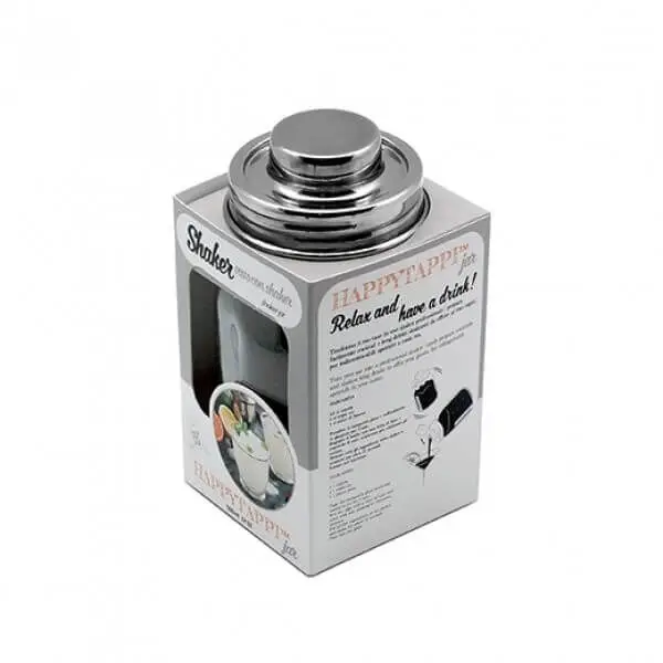 Gereduceerde Prijs Happy Tappi voorraadpot met cocktailshaker 500 ml glas rvs