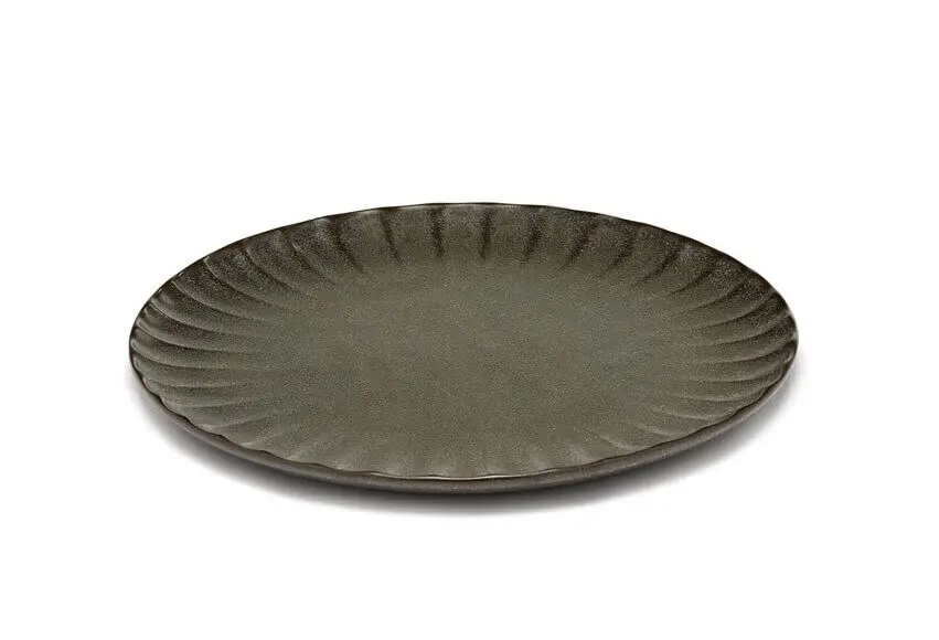 Serax INKU by Sergio Herman bord XS ø 15 cm h 1,7 cm aardewerk groen Koopje