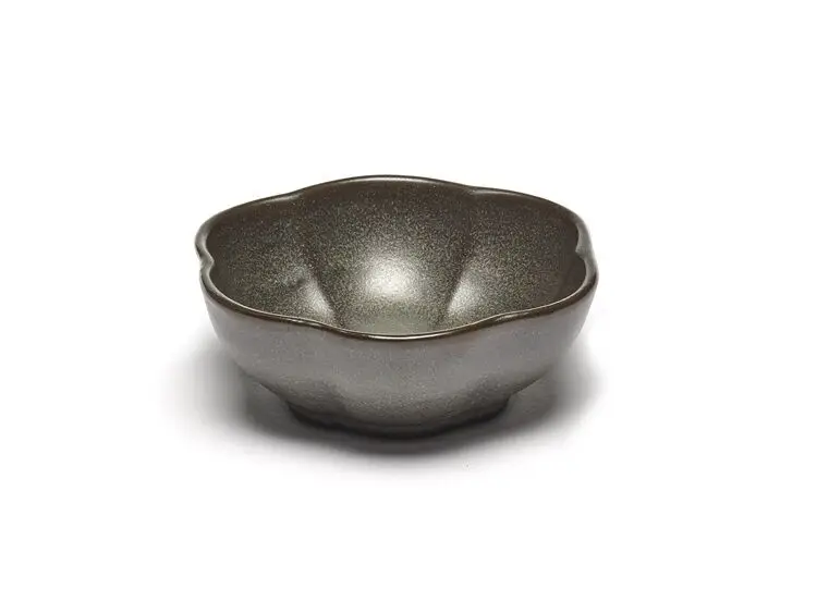 Serax INKU by Sergio Herman kom geribbeld M ø 11 cm h 4 cm aardewerk groen Bestseller