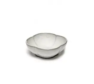 Bestseller Serax INKU by Sergio Herman kom geribbeld S ø 9 cm h 3 cm aardewerk wit