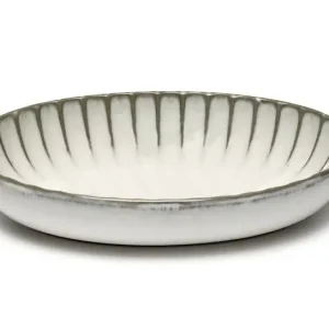 Serax INKU by Sergio Herman serveerschaal ovaal 19 x 13 cm h 3,7 cm aardewerk wit Flitsaanbieding