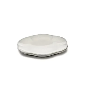Lage Prijs Serax INKU by Sergio Herman bord geribbeld M ø 13,9 cm h 1,3 cm aardewerk wit