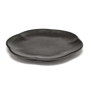 Serax INKU by Sergio Herman bord geribbeld M ø 13,9 cm h 1,3 cm aardewerk zwart Favoriet