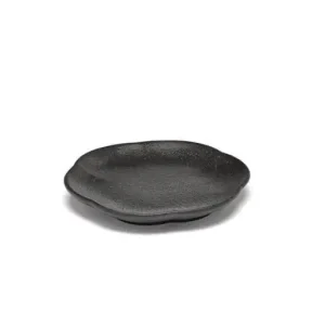 Uitverkoop Serax INKU by Sergio Herman bord geribbeld S ø 8,9 cm h 1,3 cm aardewerk zwart
