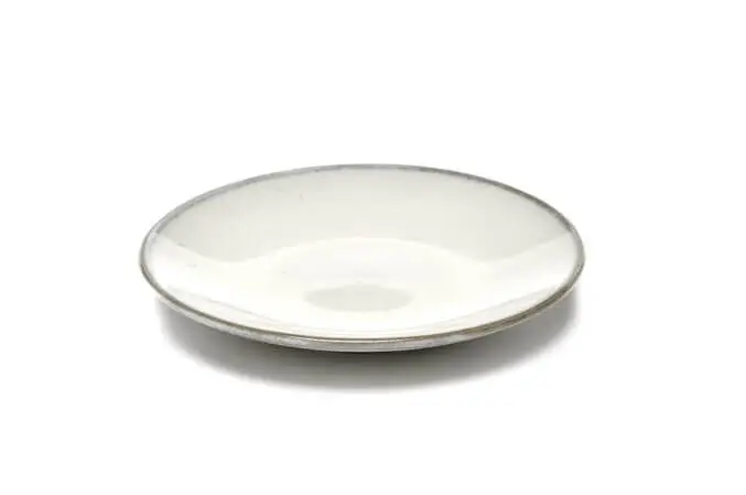 Fabrieksprijs Serax INKU by Sergio Herman schotel voor espressokop ø 12 cm h 1,6 cm aardewerk wit