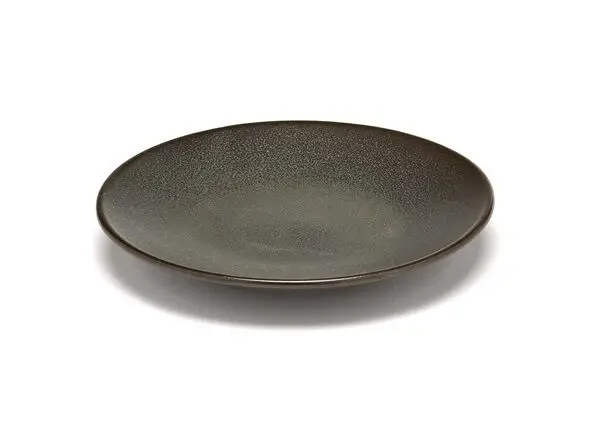 Serax INKU by Sergio Herman schotel voor espressokop ø 12 cm h 1,6 cm aardewerk groen Exclusieve Aanbieding